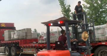 湖南 黄金麻冰裂纹，地铺石装车