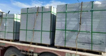 湖南 芝麻白花岗岩地铺石装车日常