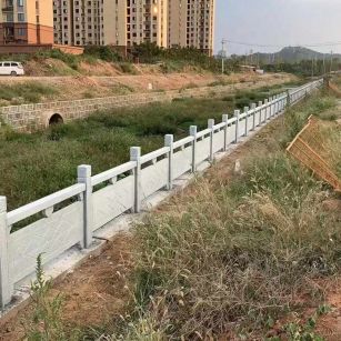 湖南 白麻河道栏杆效果展示图