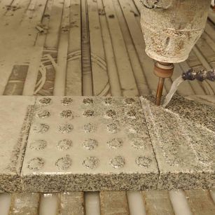 湖南 芝麻白花岗岩石材盲人石、盲道石、盲点石