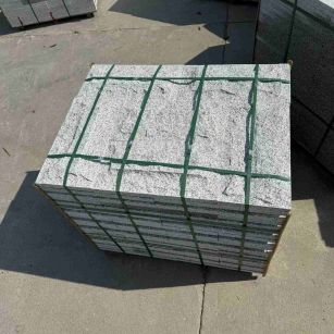 湖南 白麻花岗岩石材自然面蘑菇石成品