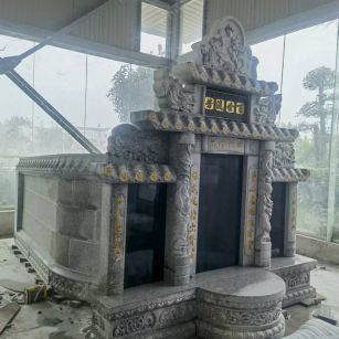 湖南 芝麻白墓碑效果展示图