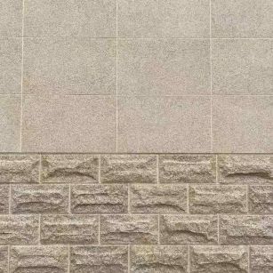 湖南 黄金麻自然面蘑菇石配荔枝面干挂