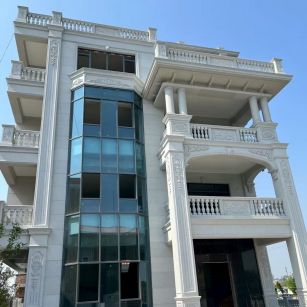 湖南 白麻花岗岩别墅外墙干挂效果展示