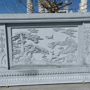 湖南 芝麻白大型照壁，屏风，影壁
