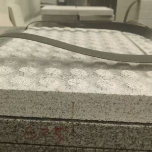 湖南 芝麻白花岗岩6.0公分荔枝面五轴加工雕刻盲点