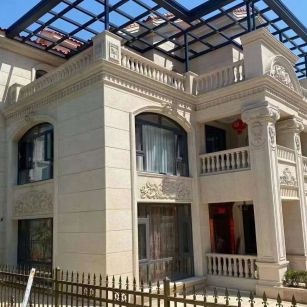 湖南 黄金麻花岗岩荔枝面别墅外墙干挂