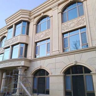 湖南 黄金麻花岗岩别墅外墙干挂