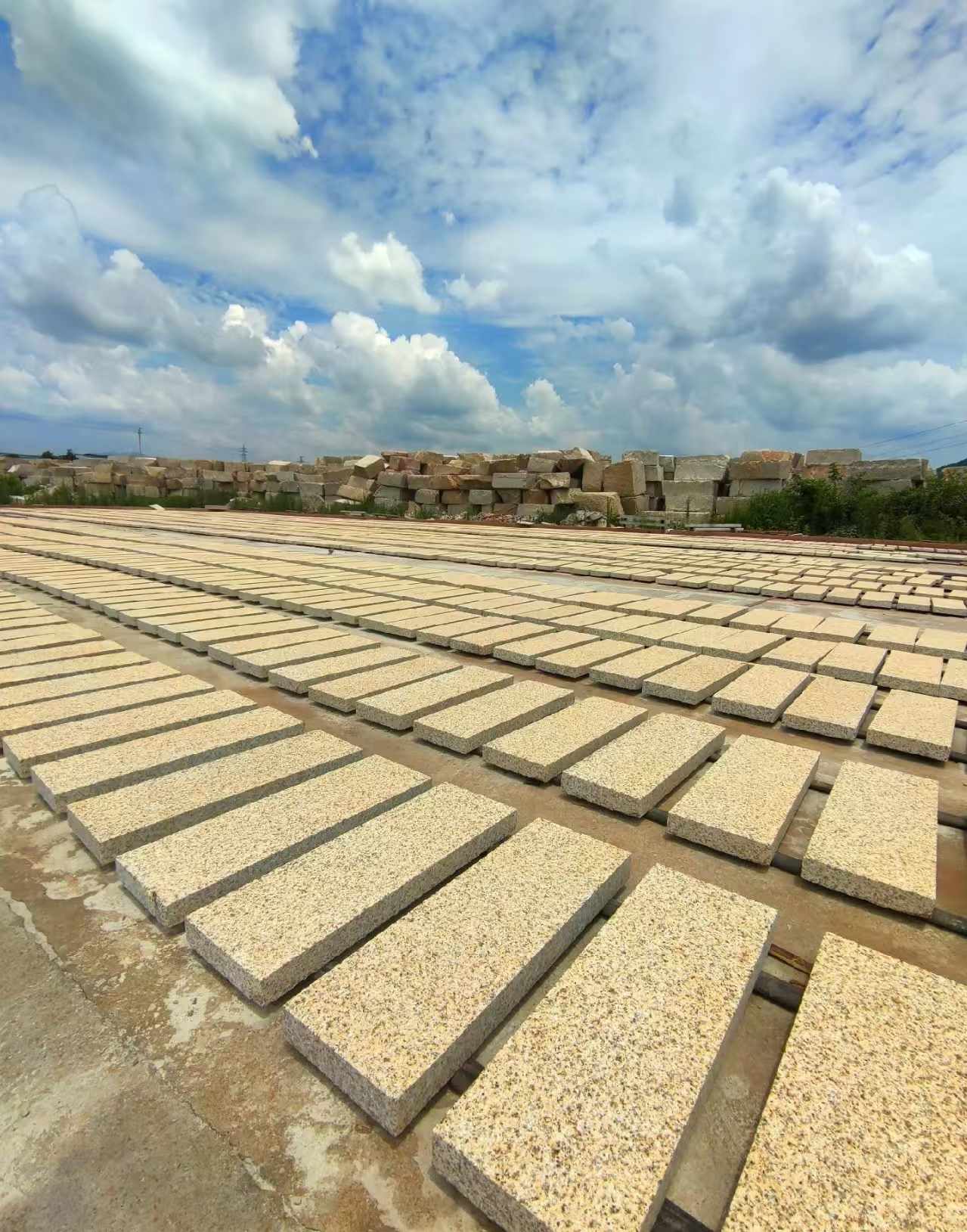 湖南 黄金麻荔枝面花岗岩石材地铺石防护中
