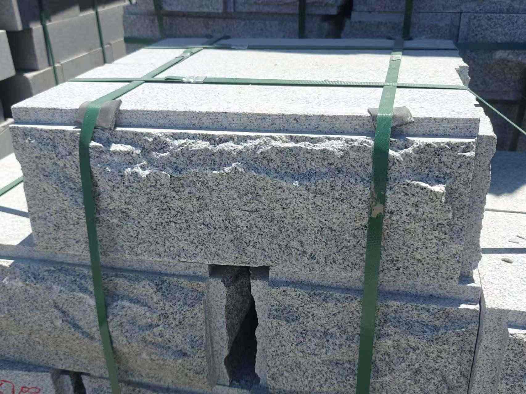 湖南 芝麻白花岗岩自然面成品