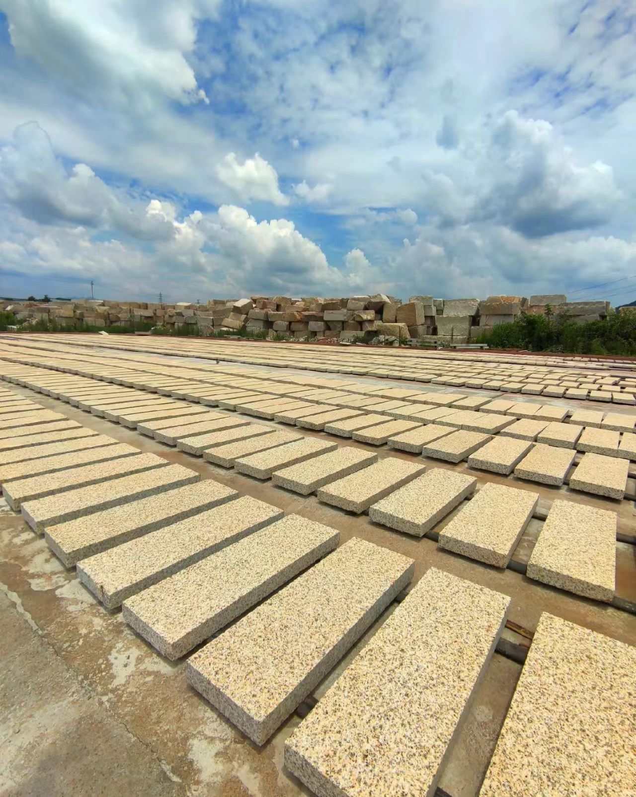 湖南 黄金麻花岗岩荔枝面地铺石防护中