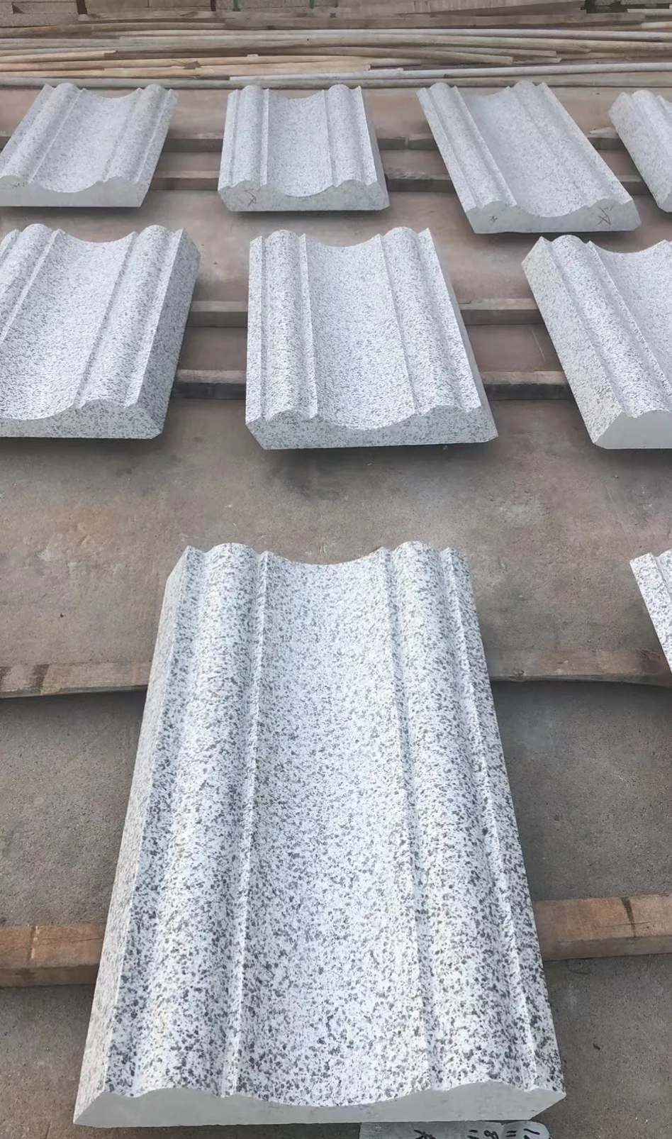 湖南 白麻花岗岩光面别墅线条