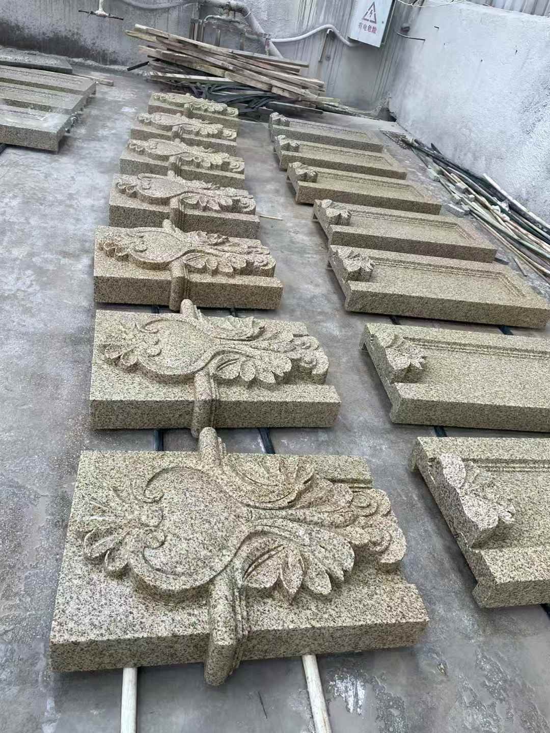 湖南 黄金麻花岗岩别墅外墙雕刻板