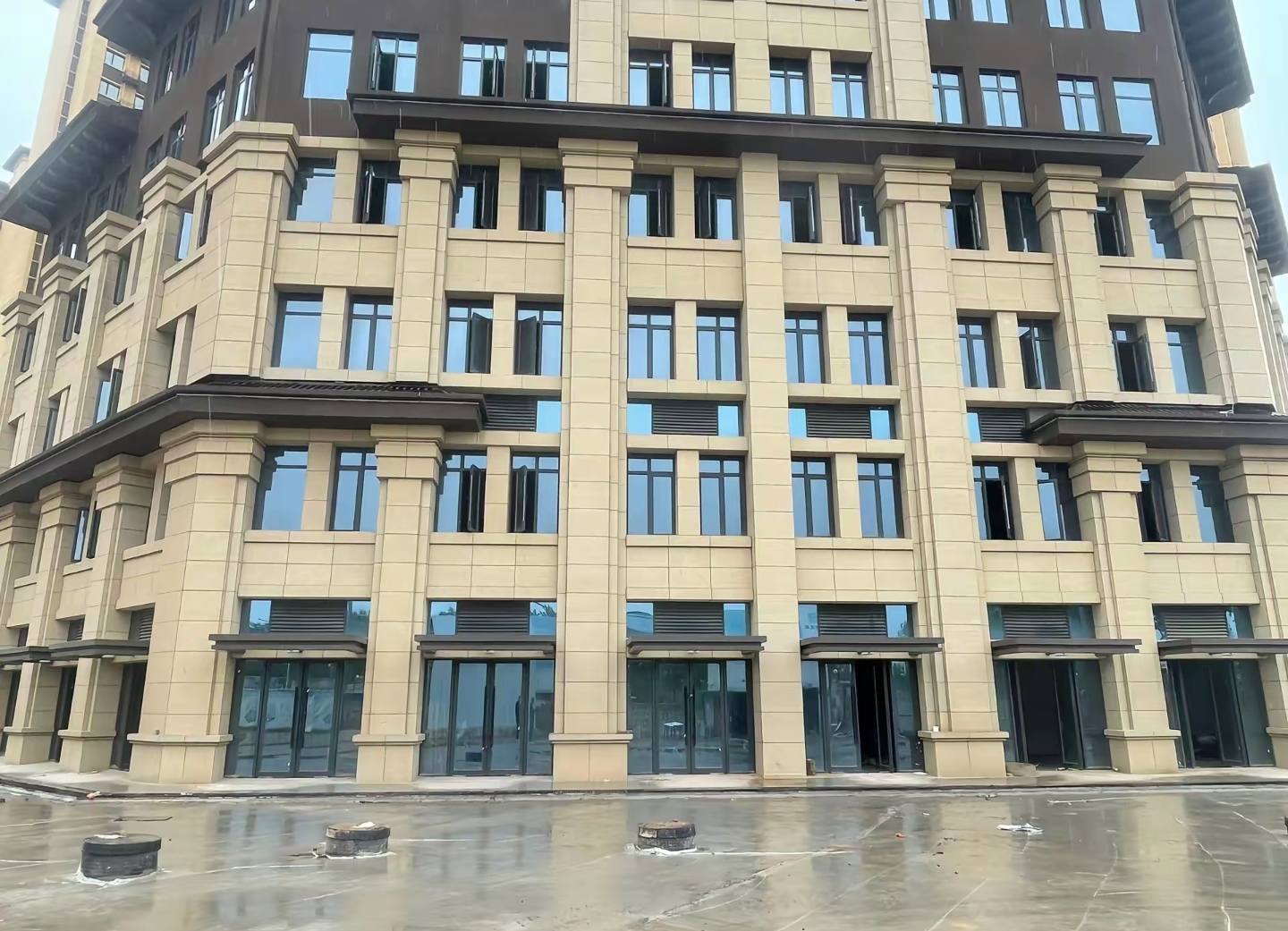 湖南 黄金麻花岗岩荔枝面小区外墙干挂