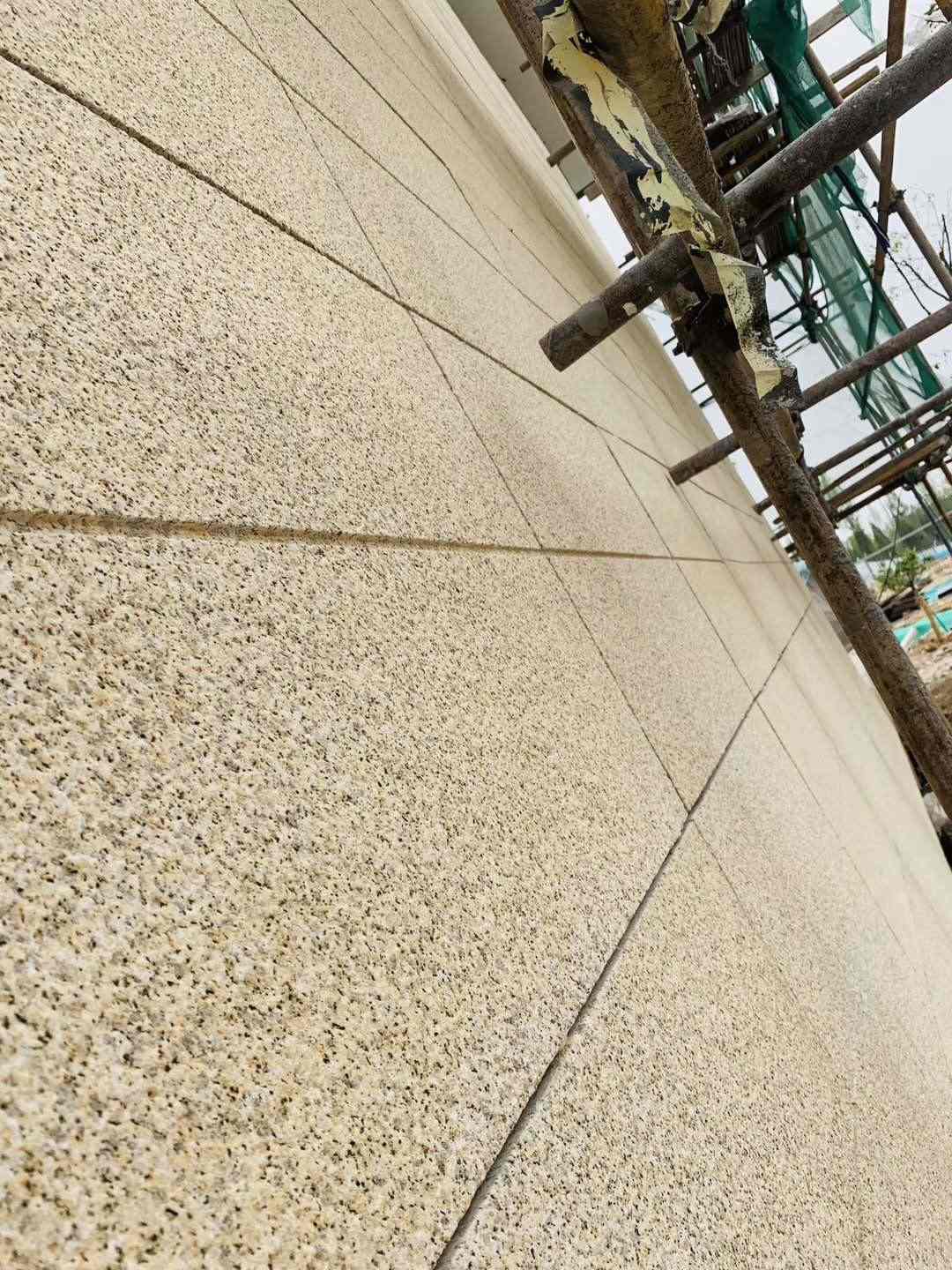 湖南 黄金麻花岗岩荔枝面外墙干挂石材效果示例