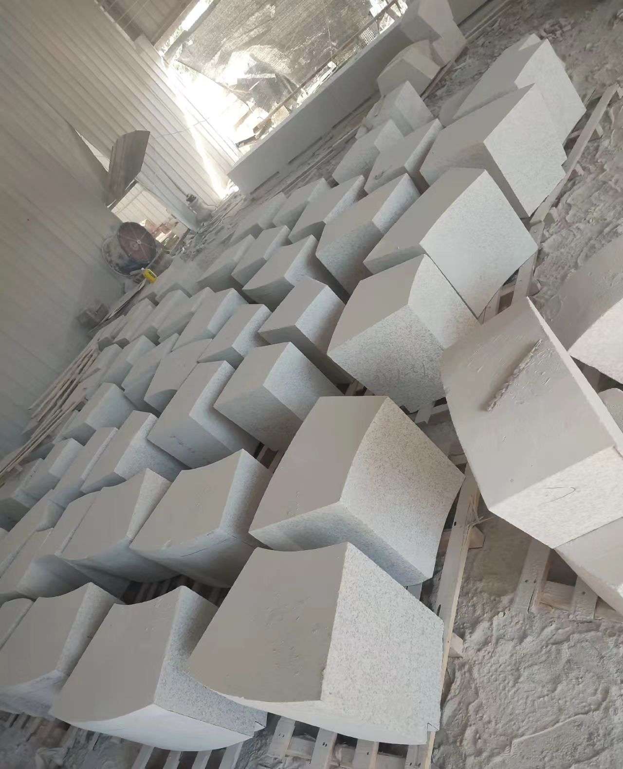 湖南 白麻花岗岩异形坐凳