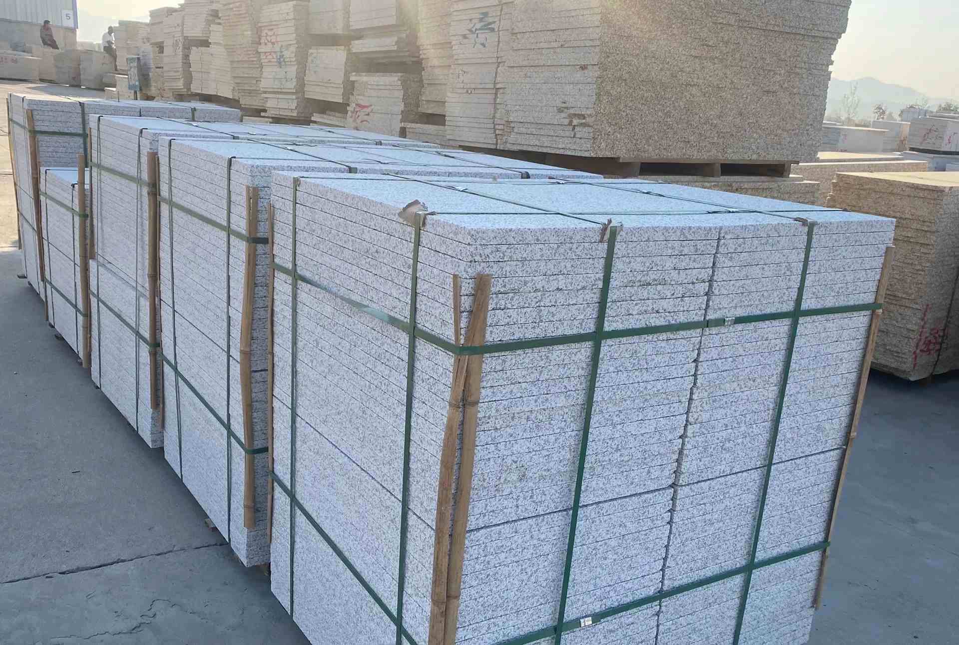 湖南 白麻花岗岩荔枝面地铺石