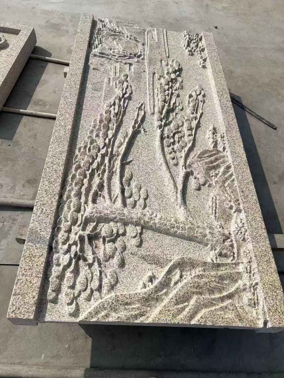 湖南 黄金麻雕刻板浮雕迎客松