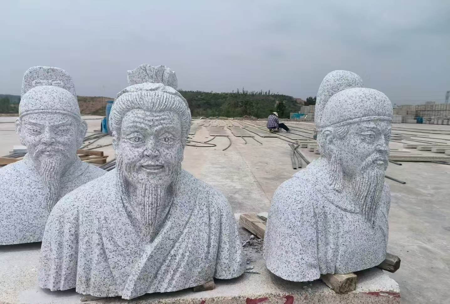 湖南 白麻花岗岩石材人物立体雕刻