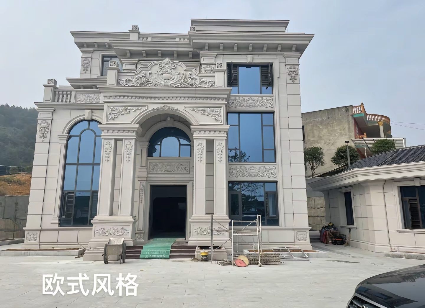 湖南 白麻花岗岩别墅外墙干挂