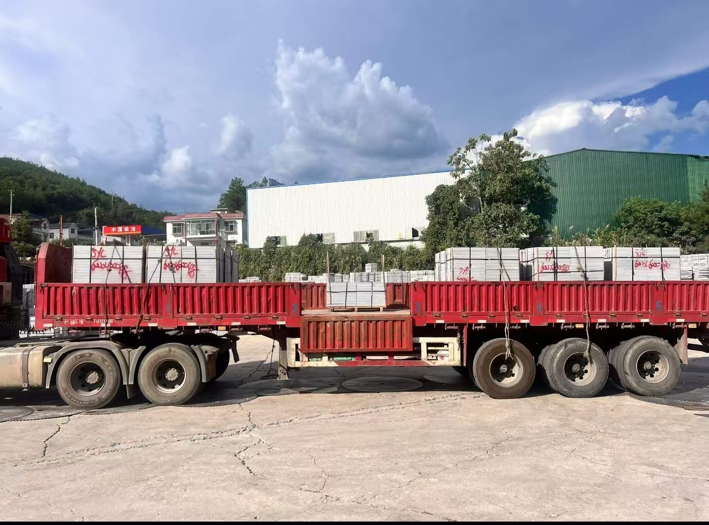 湖南 芝麻灰花岗岩地铺石出货日常